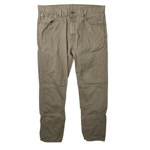 Levi’s 508 Regular Fit Tapered Leg Twill Pants Khaki Tan Mens 36x29, Tag 36x32